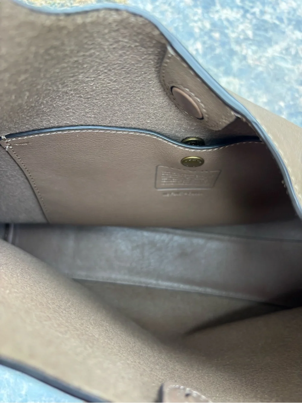 Coach Brooklyn Shoulder Bag 28 Natural Grain Leather Brown Taupe